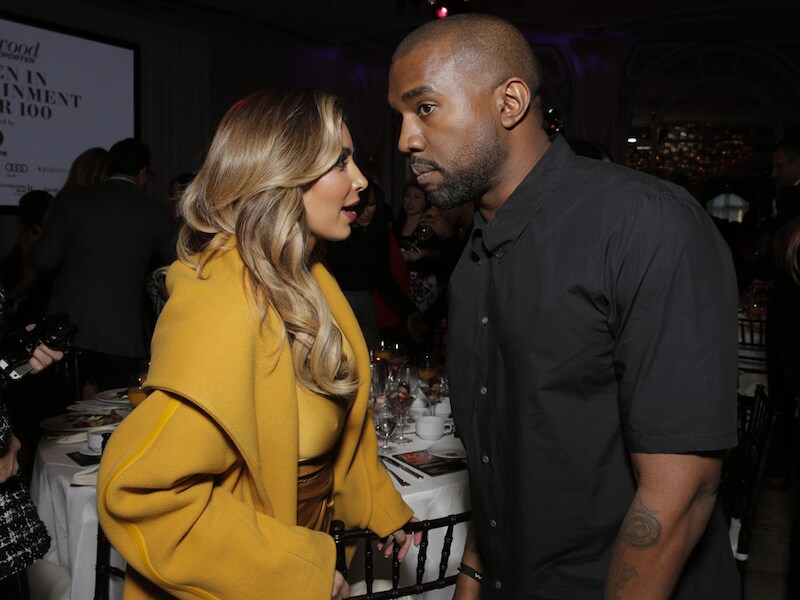 Kim Kardashian en echtgenoot Kanye West vorige week tijdens een ontbijt voor belangrijke vrouwen in de entertainmentsector.