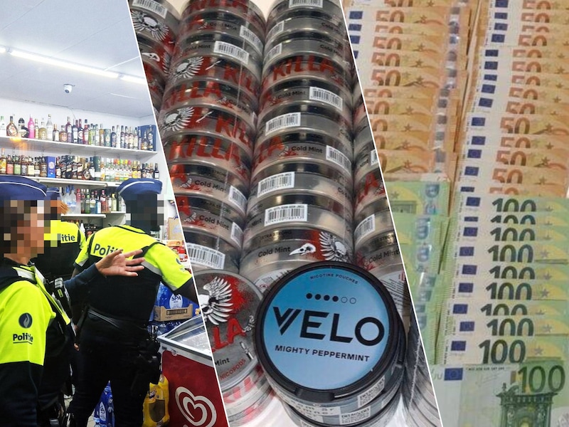 Bij winkelcontroles in Deurne namen politie en douane op 9 oktober duizenden illegale vapes en potjes snus én 36.600 euro cash in beslag. (Archiefbeelden van vorige acties bij Pz Antwerpen) 