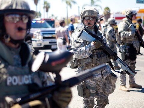 Agenten van de Orange County Police.