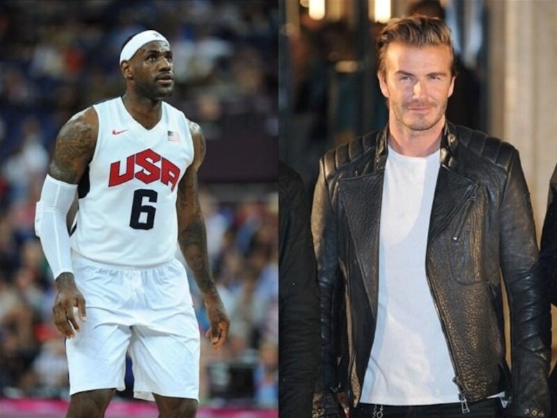 LeBron James en David Beckham.