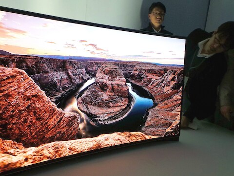 De tv van Samsung.