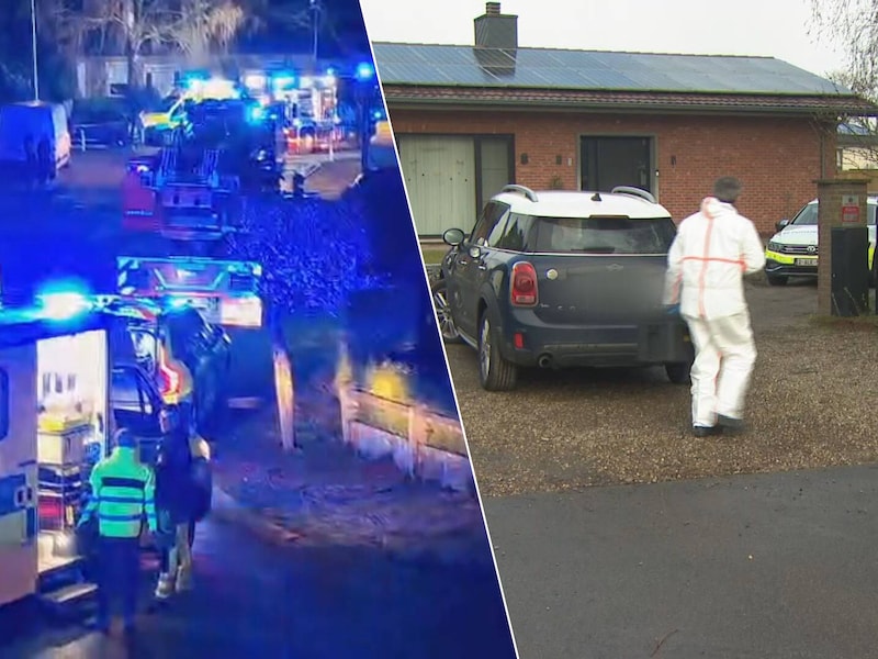 De hulpdiensten kwamen zaterdagavond massaal ter plaatse voor een uitslaande brand in een stacaravan, in de achtertuin van deze woning in Niel-bij-As.