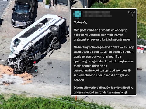 De schoolbus van ‘t Ros Beiaard werd door de trein gegrepen aan een overweg. Amper drie dagen later werd er een mail uitgestuurd over een schoolbus van dezélfde firma die exact hetzelfde deed op de locatie van het ongeluk.