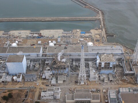 De kerncentrale op 20 maart 2011, negen dagen na de allesverwoestende tsunami.