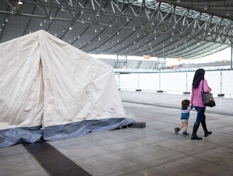 Asielzoekers bibberen in Duitsland