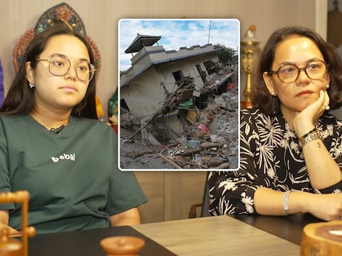 Priyenka Gurung en haar mama Mira Dangol uit Wilsele vertellen over de situatie in Nepal en hun plannen om er te gaan helpen. Inzet: de schade na de overstromingen in het getroffen dorp Betrawati.