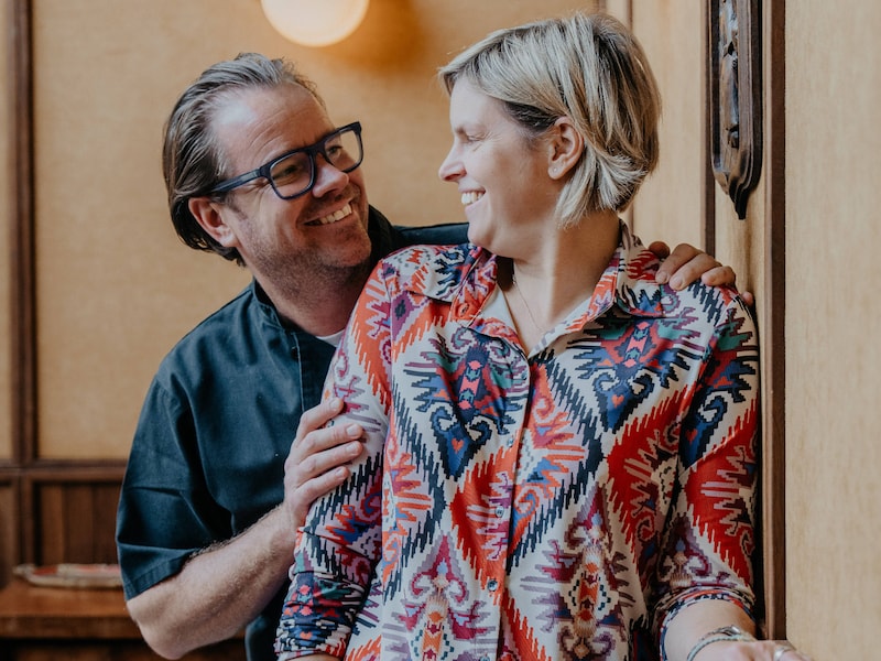 John Stevens en Danja Guldentops van restaurant De Neu Pruim in Beersel. "Ons geheim? Consistentie. We proberen al jaren dezelfde kwaliteit te bieden."