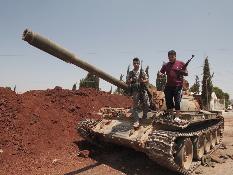 In Aleppo wordt gevochten met onder andere tanks.