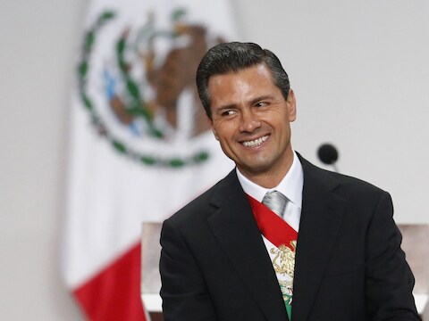 De president van Mexico Enrique Pena Nieto.