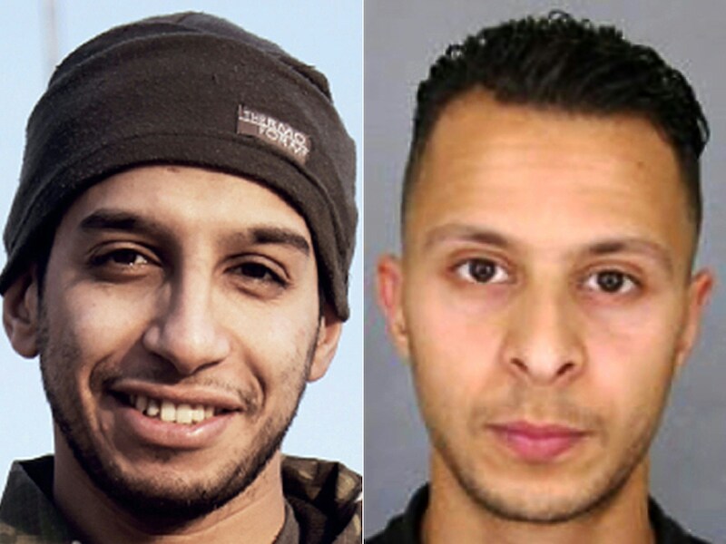 Abdelhamid Abaaoud, het vermoedelijke brein achter de aanslagen, en de voortvluchtige jihadist Salah Abdeslam. Die laatste ontving een sms vanop een Samsung-toestel in de buurt van de Bataclan: "We zijn vertrokken, het begint".