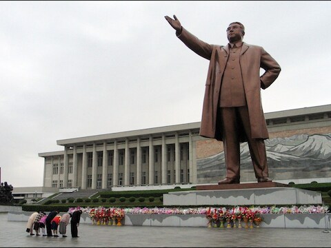 Standbeeld van Kim Il Sung in Noord-Korea.