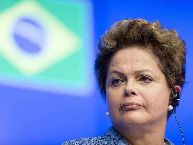 De Braziliaanse presidente Dilma Rousseff heeft het over een groot feest.