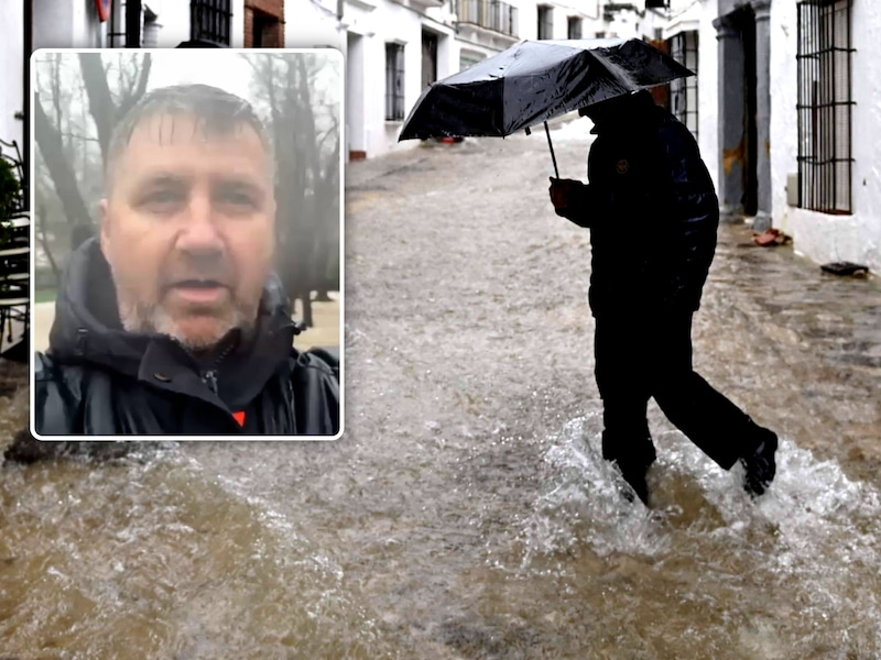 “Sinds storm Leonardo Grazalema geselt, is het puur overleven”, getuigt Vlaming Koen Luyten.