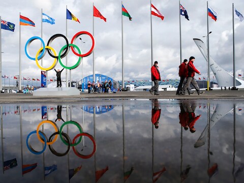 Het olympisch park in Sochi.