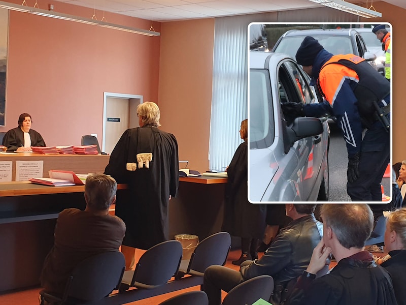 De bestuurder liep tegen de lamp tijdens een alcoholcontrole, en moest zich verantwoorden in de politierechtbank van Sint-Niklaas. Foto’s: themabeelden