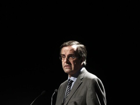 De Griekse premier Antonis Samaras.