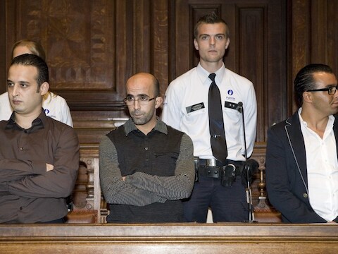 Drie beschuldigden op een rij.
