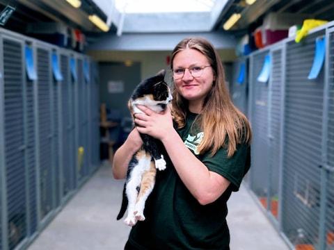 Amber Van Belle van dierenasiel Sint-Hubertus in Aalst.