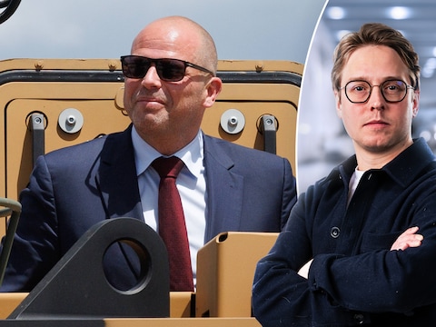 Defensieminister Theo Francken (N-VA). Rechts: politiek journalist Timmie van Diepen.