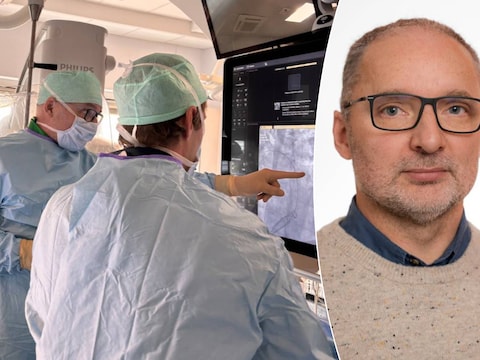 Foto links: een beeld ter illustratie. Foto rechts: kindercardioloog prof. dr. Joseph Panzer.