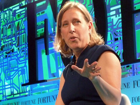 YouTube-directeur Susan Wojcicki op de Fortune Brainstorm Tech conferentie.