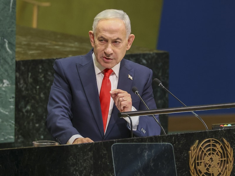 Premier Benjamin Netanyahu spreekt bij de VN