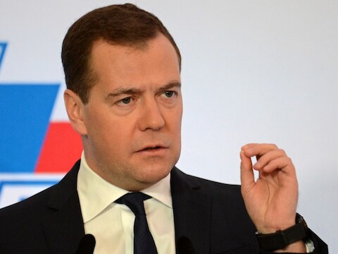 Russische premier Dimitri Medvedev (archieffoto).