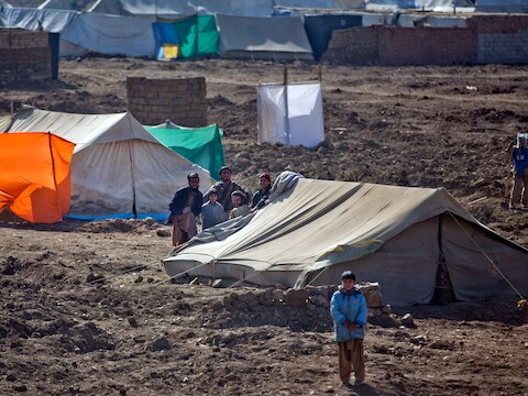 Een vluchtelingenkamp in de regio Khost (archief).
