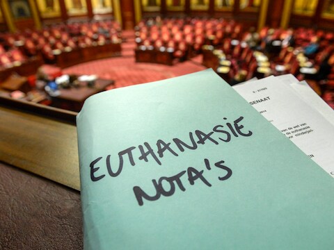 Archiefbeeld van de senaatszitting rond euthanasie bij minderjarigen.
