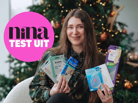 Redactrice Stéphanie met de gelpads: ze deelt in deze test een 4 op 10 uit en bekroont twee winnaars.