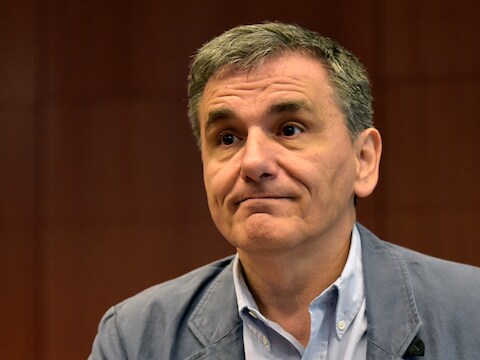 Grieks minister van Financiën Euclides Tsakalotos.