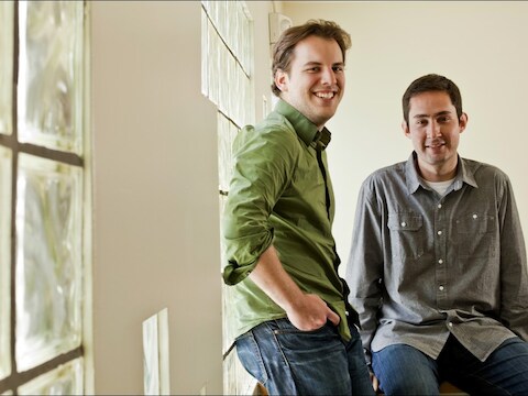 Mike Krieger en Kevin Systrom, de oprichters van Instagram.