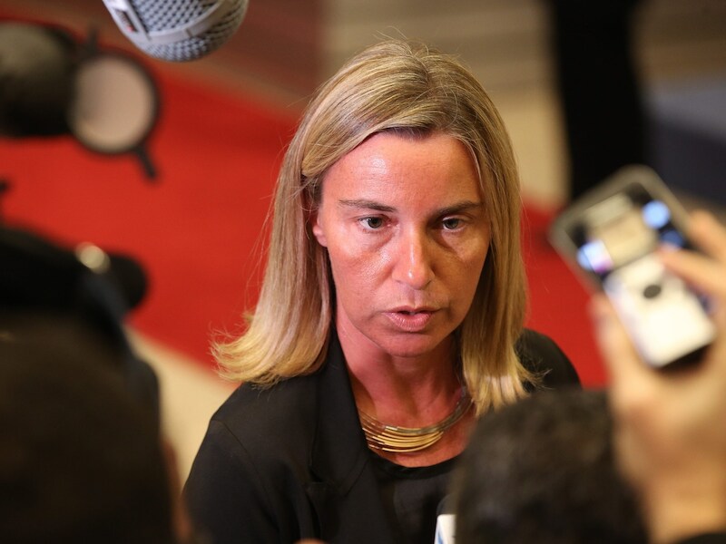 De Italiaanse minister van Buitenlandse Zaken, Federica Mogherini.