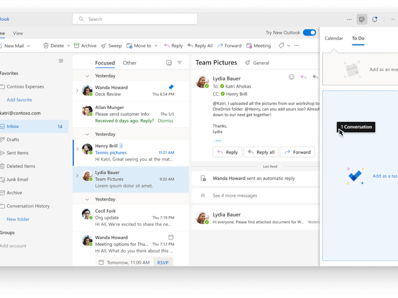 Microsoft brengt optioneel klassiek thema naar nieuwe Outlook