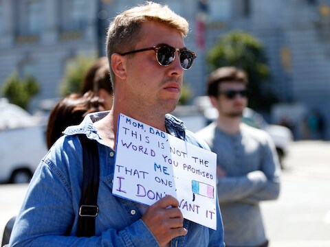 Ook in San Francisco wordt meegerouwd voor de slachtoffers in Nice.