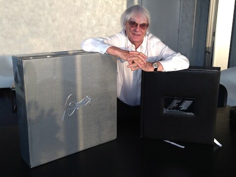 Bernie Ecclestone bij 'The Official Formula One Opus BERNIE Edition'.