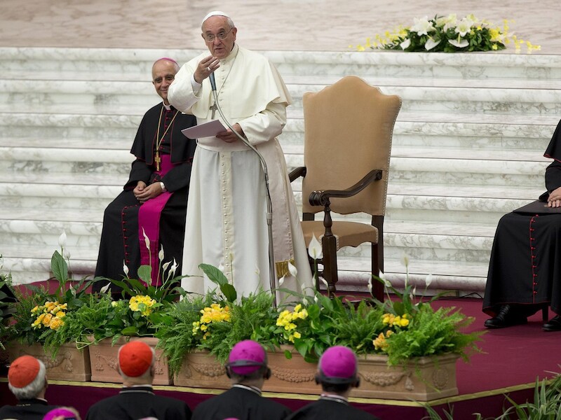 Paus Franciscus in Vaticaanstad.