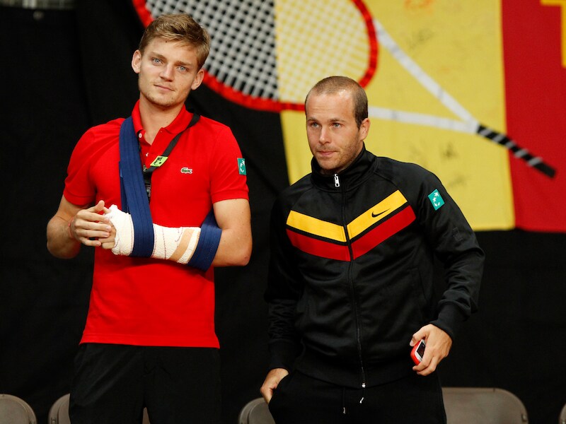 David Goffin naast Olivier Rochus.