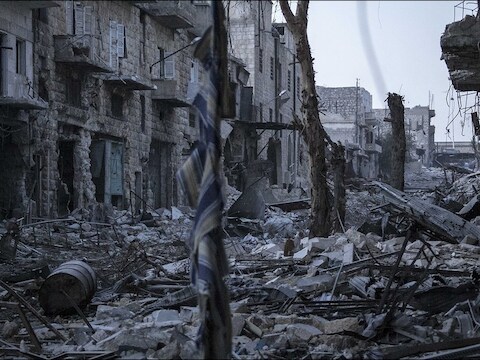 Een beeld uit de stad Aleppo.