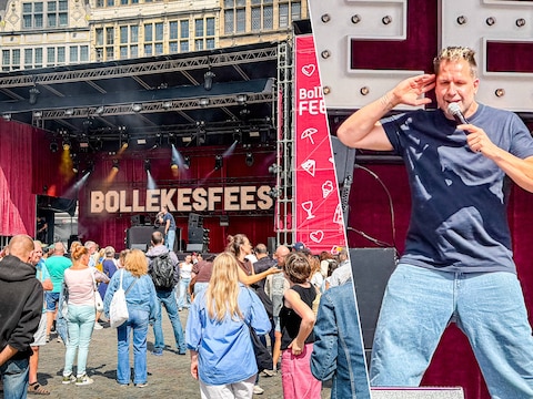 Enkele beelden van het Bollekesfeest in Antwerpen. Op de foto rechts: DJ Dimi.