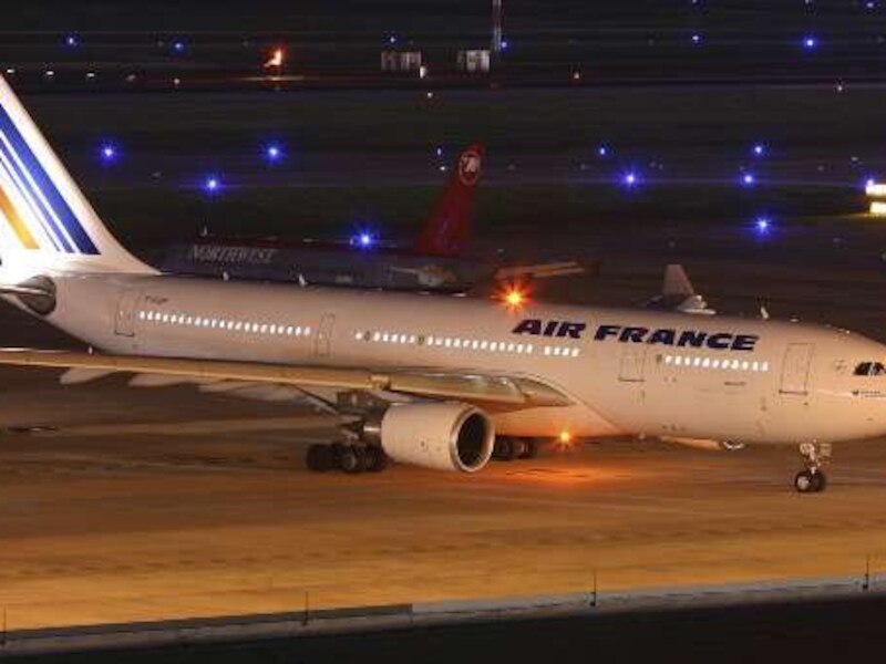 De verongelukte Airbus van Air France.