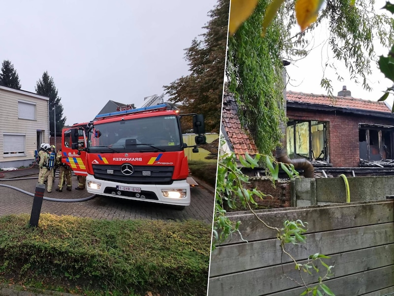 De brandweer moest dinsdagavond uitrukken naar de Broekstraat in Bornem voor een felle brand.