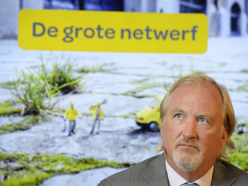 Telenet-ceo John Porter bij de voorstelling van 'De grote netwerf' vorige week.