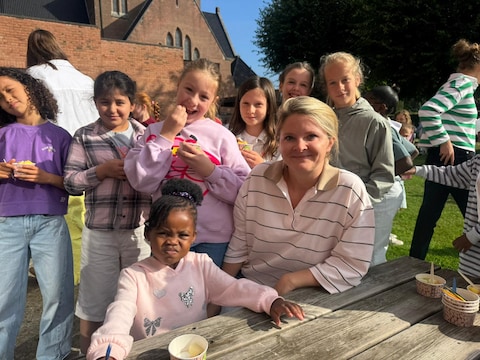 In Zottegem won het Sint-Barbaracollege een fruit- en snackbuffet voor alle leerlinge.