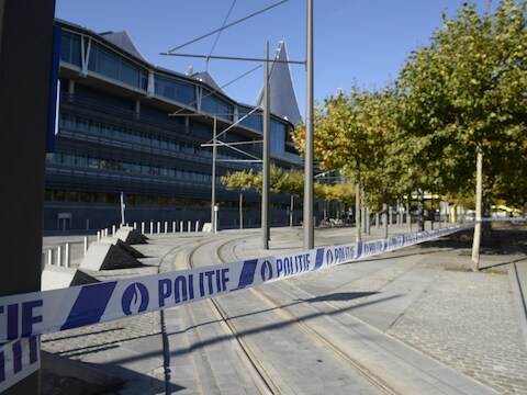 Op 27 oktober was er eveneens een bommelding in het Antwerpse justitiepaleis (foto). Michel P. uit Retie staat terecht voor een bommelding die hij deed op 12 februari.
