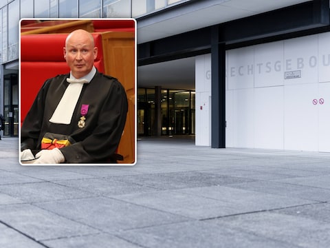 Een beeld van het gerechtsgebouw in Gent. Inzet: Peter Marcoen, voorzitter van rechtbank eerste aanleg Oost-Vlaanderen.