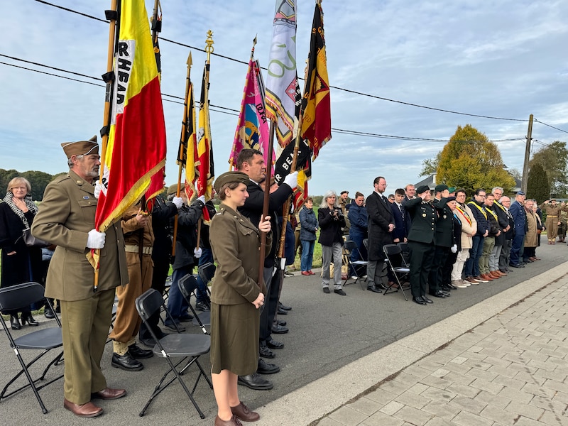 Foto van  vorig jaar tijdens de herdenking van de bevrijding van Essen.