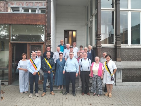 De ontvangst van de Stoomvrienden naar aanleiding van 125 jaar Stoom en Stroom.