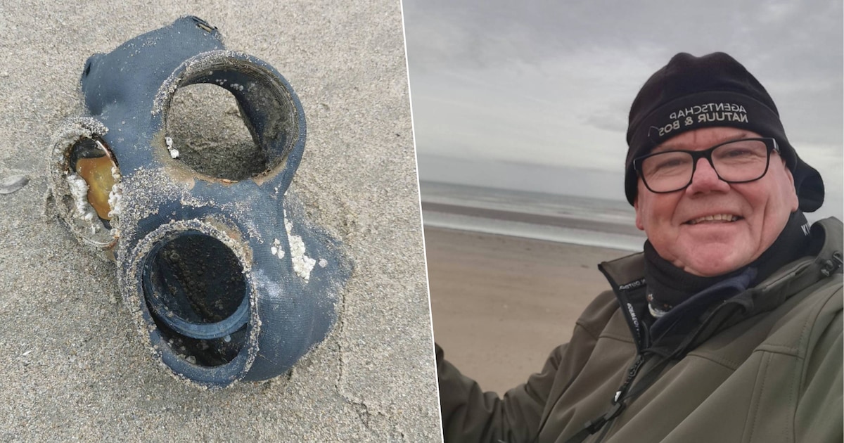 Natuurgids Luc (68) vindt gasmasker uit WOII tijdens strandwandeling in Lombardsijde: “Er werden er 