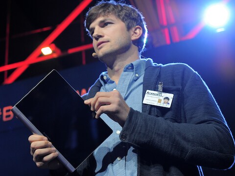 Ashton Kutcher verzorgde eerder al een presentatie voor Lenovo.